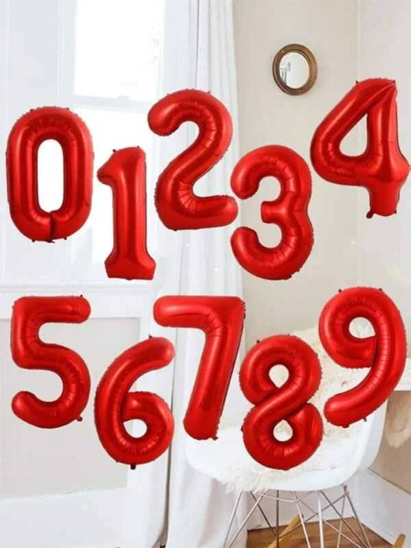 Globo numero 32¨ Rojo - Imagen 4