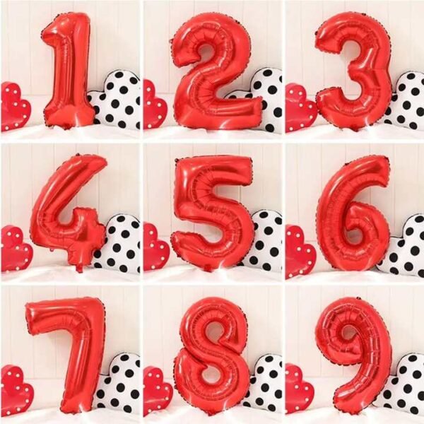 Globo numero 32¨ Rojo - Imagen 7