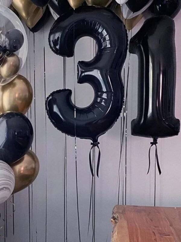 Globo numero 32¨ Color Negro - Imagen 3