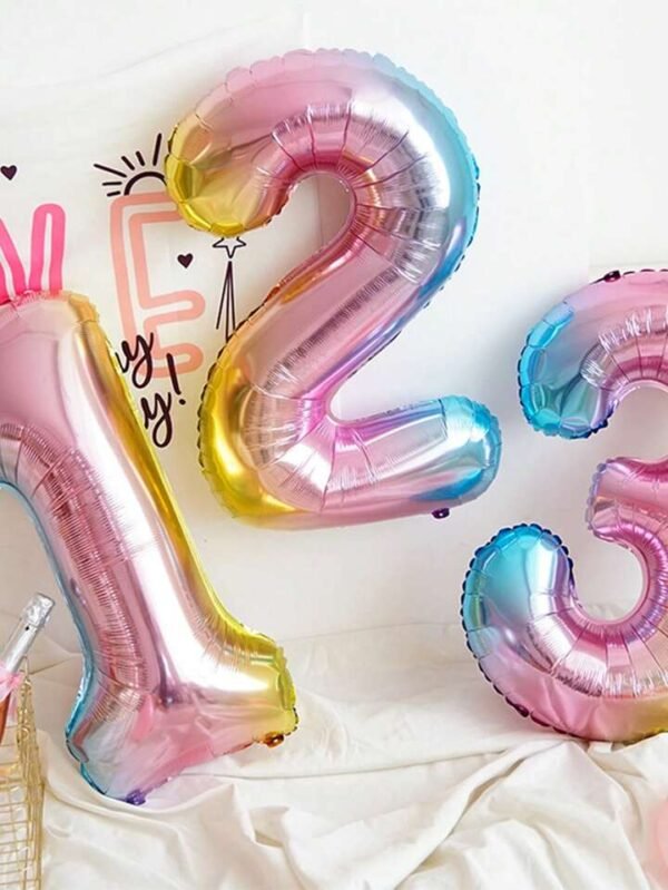 Globo numero 32" Multicolor - Imagen 3