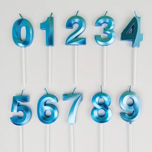 VELA NUMERO BLISTER AZUL X1