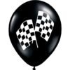 GLOBO BANDERA DE CARRERA NEGRO