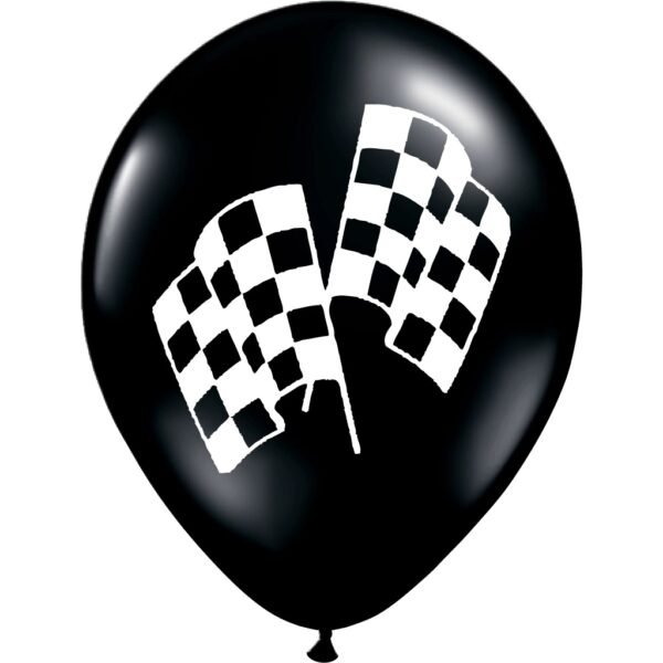 GLOBO BANDERA DE CARRERA NEGRO