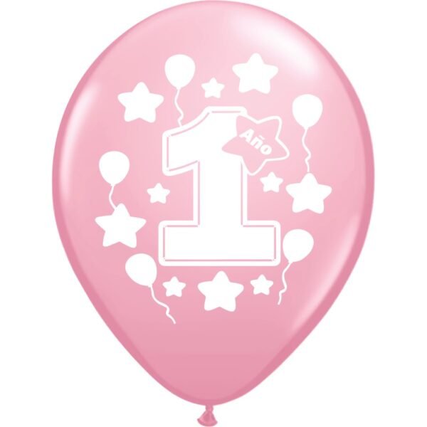 GLOBO MI PRIMER AÑO ROSA