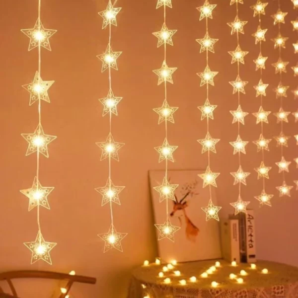 LUCES DE CORTINA LED DE ESTRELLITAS - Imagen 3