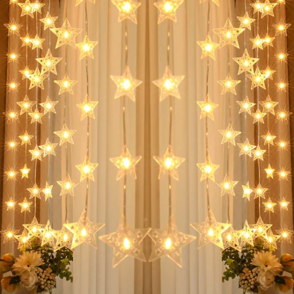 LUCES DE CORTINA LED DE ESTRELLITAS - Imagen 2